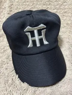 阪神タイガース　NPB刺繍ロゴ付き黒キャップ