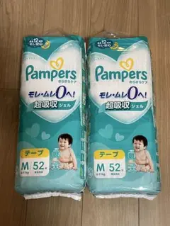 パンパースMサイズ テープタイプ 52枚入り2セット
