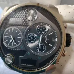 DIESEL デジタルアナログ時計 シルバー/ブラック