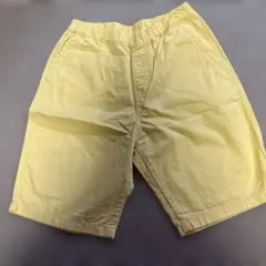 やユニクロ　コットン イエロー ハーフパンツ 160
