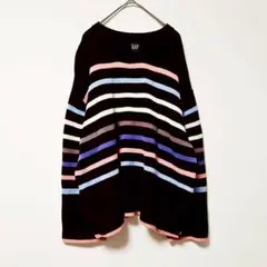 【OLD GAP】オールドギャップ クルーネックセーター マルチボーダー (M)