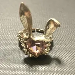 うさぎのリング ピンク フリーサイズ