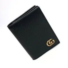 未使用✨グッチ GGマーモント ダブルG カードケース 名刺入れ ブラックレザー