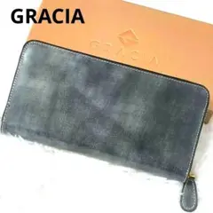 美品 GRACIA 長財布 ブライドルレザー 財布 本革 ブラック