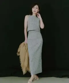 anuans ネップニットセットアップ