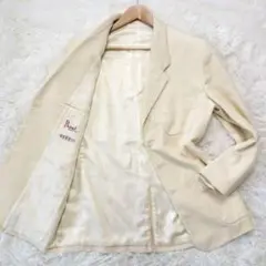 【美品】パパス Papas テーラードジャケット コーデュロイ アイボリー レア