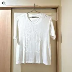 Daniel Dodd リブVネックTシャツ 6L 大きいサイズ