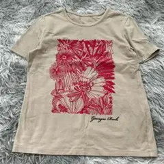 美品✨【ジョルジュレッシュ】 花柄プリント 半袖Tシャツ (S) イトキン