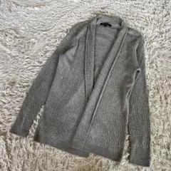 ブルックスブラザーズ　ショールカラー　ケーブルニットカーディガン　グレー　M