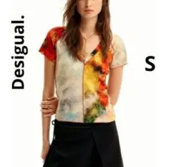 Desigual. デシグアル アート プリント Tシャツ ショートスリーブ