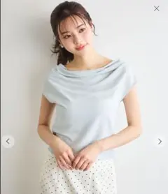 LILLIAN CARAT ドレープネックコンパクトトップス