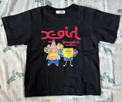 x-girl スポンジボブ Tシャツ　ブラック　100cm
