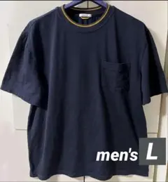 メンズ　クルーネックＴシャツ　ブラック　Ｌサイズ　中高校生＆大学生