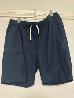 インド綿　ブロードショートパンツ 紳士 Ｌ ネイビー