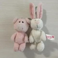 NICI（ニキ） キーホルダー ラビット＆ピンクピッグ