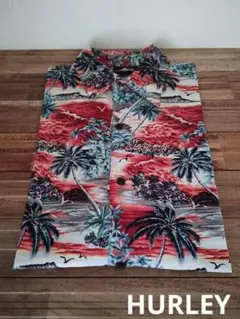 【美品】90s HURLEY ALOHA SHIRT アロハシャツ ヤシの木