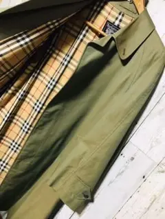 極限定 転写 90s BURBERRY トレンチコート オーバー 裏フル 総柄