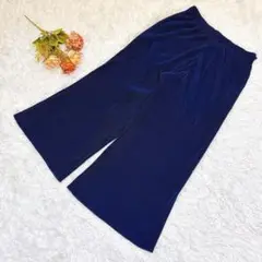 ★UNIQLO★ユニクロ ワイドパンツ ガウチョパンツ【M】総ゴム ネイビー