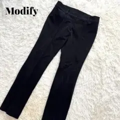Modify ステッチ ストレッチ カジュアルパンツ 大きいサイズ 黒 42