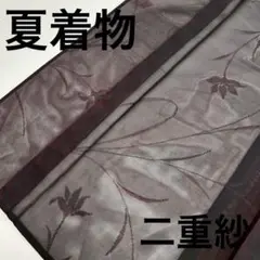 夏物 夏着物 正絹 二重紗 上品なデザイン U-8442