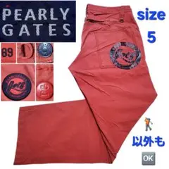 PEARLY GATES ゴルフパンツ サイズ5 オレンジ