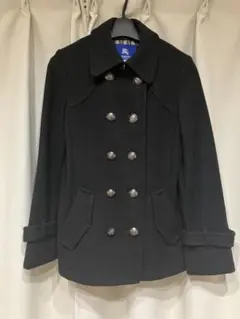 BURBERRY BLUE LABEL バーバリー メルトンピーコート 美品