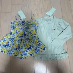 【新品未使用タグ付き】TOCCA ワンピース水着&ラッシュガード　100