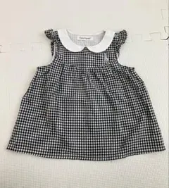キリンのソフィー　チェック柄　フリル　90