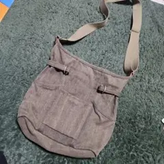 オリーブグリーン キャンバス ミリタリーショルダーバッグ