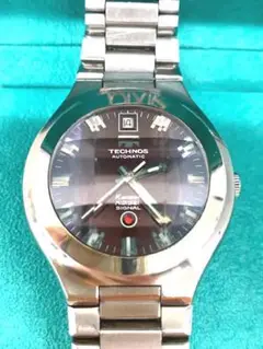 TECHNOS★kaiser★9面カットガラス★自動巻腕時計★テクノス★カイザー TECHNOS☆kaiser☆9面カットガラス☆自動巻腕時計☆テクノス