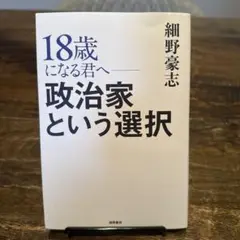 18歳になる君へ 政治家という選択