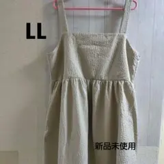 新品未使用　ベージュ ノースリーブ　切り替え ワンピース