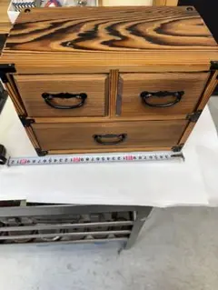 木製小物入れ 3引き出し 和風デザイン