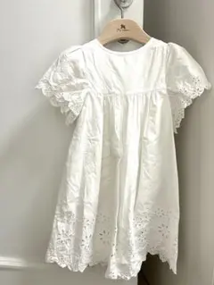 ★値下げ！【美品】Bonpoint ホワイト刺繍ワンピース 4