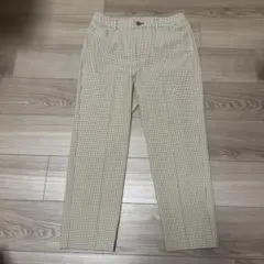 B-THREE　チェック柄スリムフィットパンツ
