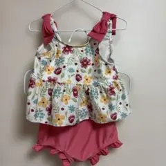 美品 バースデイ conocoフラワープリント セパレート水着 120