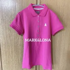 マーク＆ロナ MARK & LONA 日本製 ポロシャツ ボタン付 ピンク
