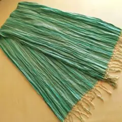 ✨エスニック✨　素朴な造りのストール　♪青緑系♪