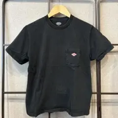 DANTON ブラックポケット付きTシャツ