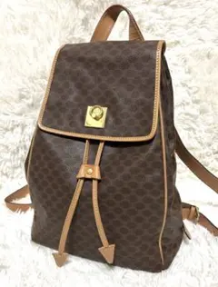 CELINE セリーヌ マカダム柄 リュック ゴールド金具