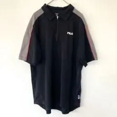 FILA ポロシャツ　M ヴィンテージ　ゴルフ　黒ポロシャツ