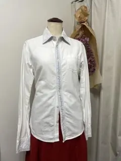 ホワイト コットンシャツ　メンズSサイズ