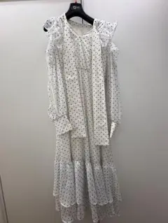 ボウタイ袖 ガーリーワンピース