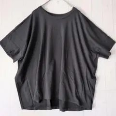 美品 ユニクロ Tシャツ 黒 L レディース カットソー ゆったり