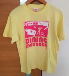 DINING MESSAGE Tシャツ Mサイズ イエロー