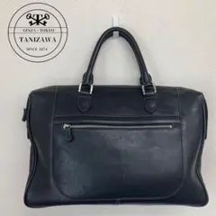 【定価8.1万・高級】GINZA TANIZAWA ダレスバッグ ビジネス 黒 極上☆銀座タニザワ/TANIZAWA【現行定価￥110,000-☆レザー