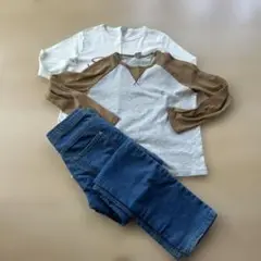 プチバトー男の子8ans ロンT 長ズボンセット