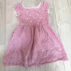 ezzo piano チェック柄ワンピース 110