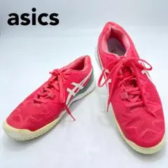 ASICS 1042A071 テニスシューズ 25.5cm ピンク レースアップ