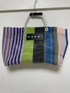 即発！マルニ ストライプ バッグ ミニ マルチグリーン 入手困難 marni マルニ ストライプバッグ ミニ マルチグリーン（MARNI